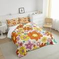thumbnail image 4 of Erosebridal 60S 70S Hippie Flower Comforter Set, Groovy Floral Bedding Set Queen Size Boho Vintage Flowers Down Comforter 90S Groovy Aesthetic Quilt Teens Adult Women Bedroom, 4 of 5