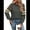 Dark Gray, variant on Women's Crew Neck Sweatshirt Casual Leopard Patch Pullover Long Sleeve Tops for Fall Spring Jumper Black L