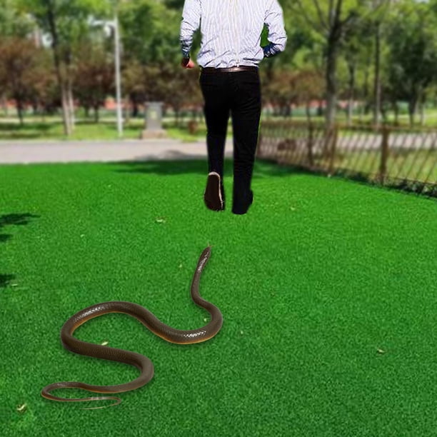 Serpiente Realista De Goma De 130 Cm | Juguete De Broma Para Halloween Y Jardín | Ahuyenta Pájaros | Vientre Amarillo | Efecto Sorpresa
