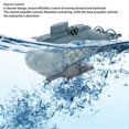 thumbnail image 2 of Mini sous-marin télécommandé à 6 canaux, bateau électrique, jouet de plongée sous-marine pour piscines et étangs à poissons, bleu, 2 of 4