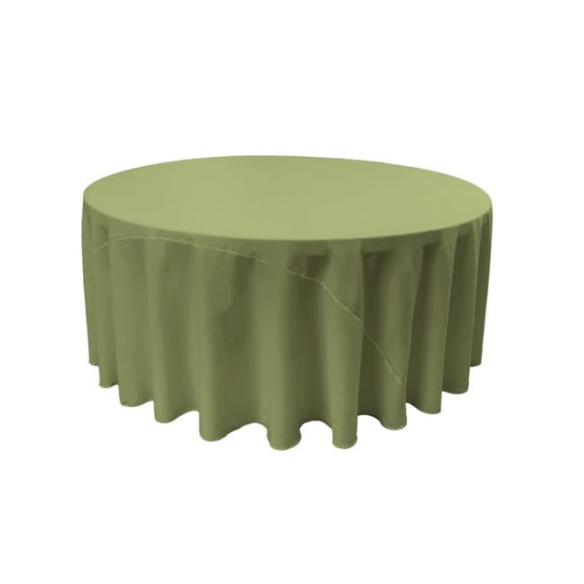 TCpop108R-SageDrkP39 Polyester Poplin Tablecloth, Dark Sage - 108 in. Round
