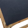 thumbnail image 4 of Maklaine Coastal Pine Wood & Fabric Small Bench in Navy and Blue, 4 of 6