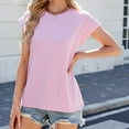 thumbnail image 5 of Olyvenn Womens Tops Oversized Business Casual Shirts Loose Fit Short Sleeve Tshirts Summer Clothes Fashion Trendy Outfit Pink XL, 5 of 8