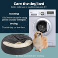thumbnail image 4 of PELZIN Small Dog Bed for Small Dogs Up to 30lbs - Washable Burrow Puppy Beds with Blanket Attached - Covered Dog Cave Bed with Anti-Slip Bottom - Charcoal Gray, 27", 4 of 9