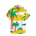 thumbnail image 2 of GERsome Men's Short Sleeve Hawaiian Shirts Summer Button Down Floral Shirts Tropical Beach Vacation Tops S-5XL, 2 of 4