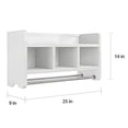 thumbnail image 3 of Alaterre Furniture Logan Bath Storage Shelf with Two Towel Rods, 25", White,AZABSS0050, 3 of 3