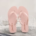 thumbnail image 3 of LIANGP Women's Sandals Shoes Flat Bottom Fashion Flip Flops Waterproof Beach Flip Flops Flip Flops Women's Shoes Pink Size 7, 3 of 4