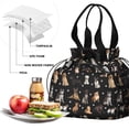 thumbnail image 4 of Dog Breeds Drawstring Lunch Bag Women - Drawstring Lunch Bag Insulated for Work Office - Stain-Resistant Large Lunchbags for Women with Multi-Pockets, 4 of 6