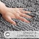 thumbnail image 4 of Juego de alfombras de baño Yimobra, lavables, 2 piezas, color gris absorbente, 4 of 8