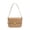 apricot, variant on Genuine Cowhide Women Saddle Bag, Coffee Brown Smooth Leather Flap Crossbody Bag
