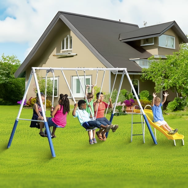 XDP Recreation Blue Ridge Play Outdoor Swing Set w/Glider, 2
