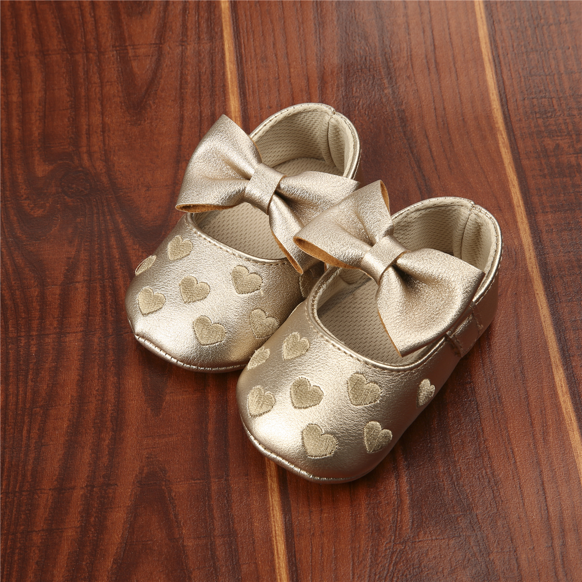 Musuos Girls Bowknot Moccasins, Soft Sole Crib Shoes, Anti-slip Shoes - image 2 of 4