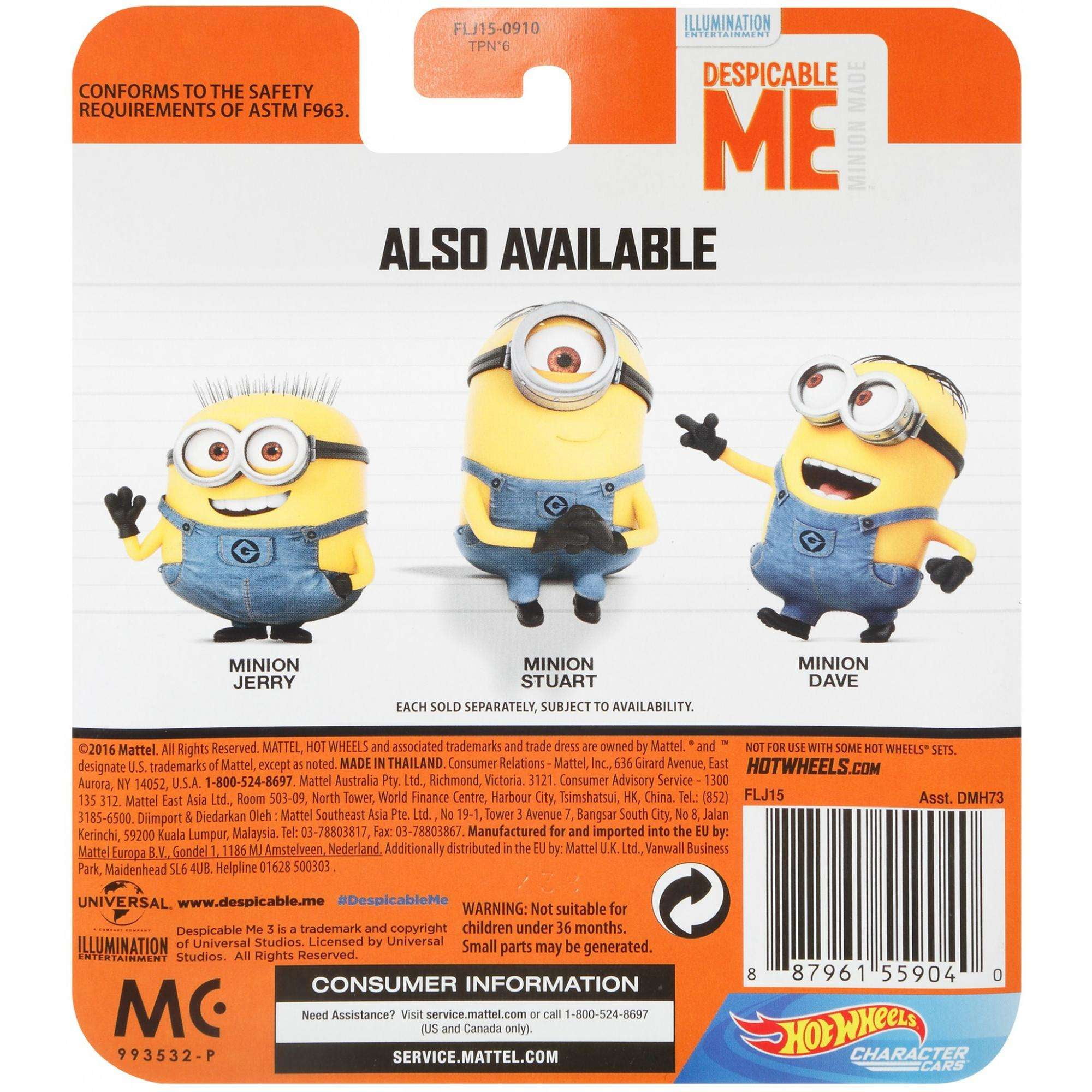 Hot Wheels Minions Jerry Character Car