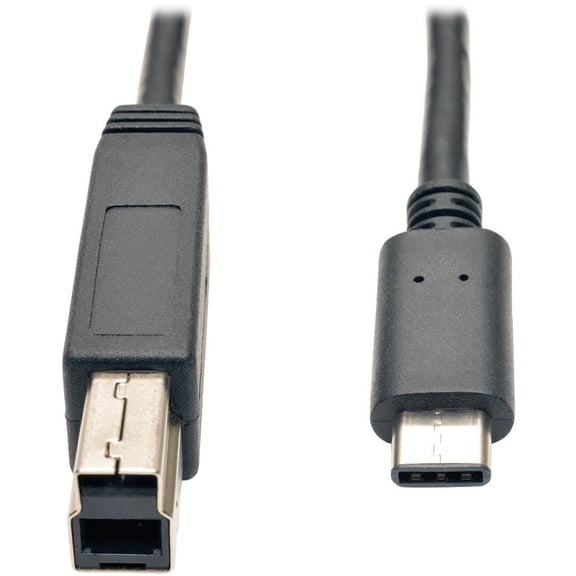 Tripp Lite 3 ft. USB 3.1 Gen 2 USB-C to USB-B Cable (M/M), 10 Gbps, 3' USB Type-C to Type-A, Fast Charging (U422-003-G2)