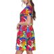 thumbnail image 2 of Easygdp Colorful Bananas para Vestido Transpirable de Mujer, Vestido Suelto de Manga Corta con Pliegues y Bolsillos para el Verano, 2 of 6