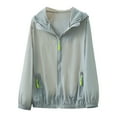 thumbnail image 2 of Hoodies for Women Long-Sleeved Sun Protection Clothing Light Breathable Zipper Casual Coat with Pockets Save 65% Instantly!, 2 of 6