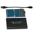 thumbnail image 2 of 6X MSATA to USB 3.0 SSD Enclosure External Hard Drive Disk Box Storage Case Adapter for 30X50mm 30X30mm MSATA SSD, 2 of 8