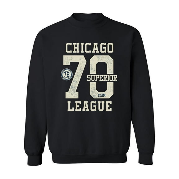 Chicago League Vintage Design Sweatshirt Men - Men Sweatshirt, Black, 2XL