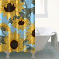 thumbnail image 4 of Waterproof Cute Sunflower Colorful Shower Curtain 72x72 Inch Boho Style Polyester Unique Shower Curtain for Bathroom Hotel Home Decor with 12 Plastic Hooks, 4 of 5