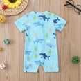 thumbnail image 7 of NIEWTR Toddler Baby Boy Swimsuit Kids Rash Guard Short Sleeve One Piece Bathing Suit Swimwear(Light Blue,3-6 Months), 7 of 7