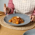 thumbnail image 4 of MONITO Ceramic Dinner Plate Sets, Pasta Bowls Set of 4, Salad Plates, Microwave Safe, Stoneware Dishes Set, Dinnerware Set For Restaurants And Kitchens, 4 of 7