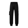 thumbnail image 6 of Aimik Men's 100%Cotton Waffle Knit Joggers Cargo Pant with Pocket Drawstring Soft Warm Elastic Sweatpants for Fall Winter, 6 of 6