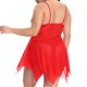 thumbnail image 5 of Gibobby Conjuntos de bragas con sujetador Ropa interior Pijamas Tela de malla Lencería de encaje Cuello en V Tallas grandes Mujeres Íntimos de(Rojo, G), 5 of 5