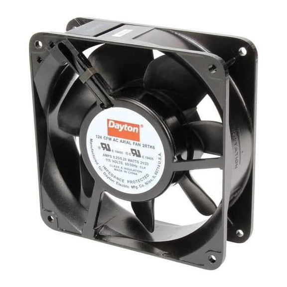 4-11/16 in H x 4-11/16 in W Square Axial Fan, 1-1/2 in D, 124 CFM, 115V AC, IP20