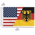 thumbnail image 2 of 3×5 FT German Eagle USA Flag, Large 150D America Germany Outdoor Banner,Double Side Printing Decor For Patio Garden With Brass Gromment, 2 of 5