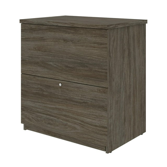 Bestar Universel 28W Standard Lateral File Cabinet walnut grey