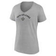 thumbnail image 2 of Women's Heather Gray New Orleans Saints Team Arc V-Neck T-Shirt, 2 of 3