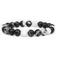 thumbnail image 1 of Pulseras de hombre, pulsera de ojo de tigre de energía curativa Natural, brazalete de cuentas de lapislázuli pulido de 8 mm, Pulsera elástica, joyería para mujer Tan Jianjun  unisex, 1 of 2