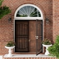 thumbnail image 2 of 72" X 80" Prehung door Universal/Reversible Hinging Surface Mount Steel Security Door With Perforated Metal Screen Without Lock, 2 of 5