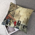 thumbnail image 7 of BANET Throw Pillow Cushion Cover Pack of 2, Couple in Love Walking in The City Streets in Rainy Day Dramatic , Zippered Double-Side Digital Print Decor, 12x12in, 7 of 7