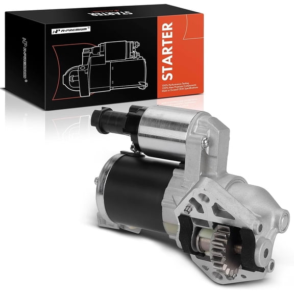 A-Premium Starter Motor Compatible with Acura MDX 2003 2004 2005 2006 3.5L, 12V 1.6KW 19-Teeth Counterclockwise, Replace# 06313RDJ305, 31200RDJA01