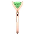 thumbnail image 3 of 3 ct Princess Cut Simulated Green Diamond Solitaire 18K Rose Gold Womens Engagement Ring, 3 of 5