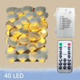 thumbnail image 3 of Starryfill Ocean Real Seashell 0.8"(h) 40 Led String Lights 13.85ft Battery Operated Waterproof Warm White With Timer And Remote Control For Beach The, 3 of 5
