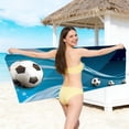 thumbnail image 6 of Soccer Beach Towel Microfiber Quick Dry Sand Free Lightweight Travel Towel for Adults Ki-ds Pool Beach Bathroom Sports Fan Gift, 6 of 6