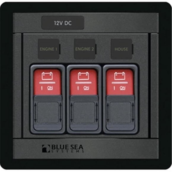 Blue Sea Systems 1148 Remote Control Panel with 3 2145 Remote Control Contura Switch