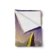 thumbnail image 2 of Fantasy World Soft Flannel Fleece Blanket, Galaxy Theme on Jupiter Explorer Sci-fi Scene Planets and Mountains Cosmos, Cozy Plush for Indoor and Outdoor Use, 50" x 60", Multicolour, by Ambesonne, 2 of 5