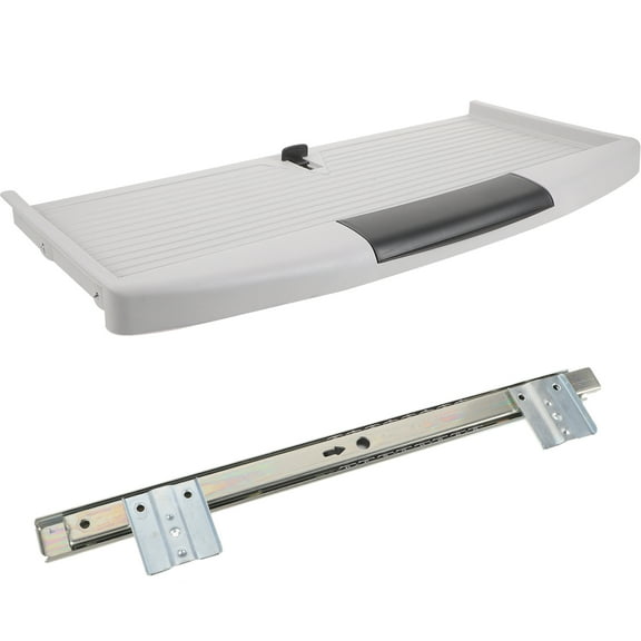 WRISTBIQUE 1 Set Under Desk Mount Keyboard Tray in Light Grey Abs for Ergonomic Office Use