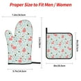 thumbnail image 2 of Honeii Cute Flamingo Pattern Oven Mitts and Pot Holders, Silicone Oven Gloves,500 F Heat Resistant Oven Mitts Sets, 4PCS, 2 of 6