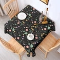 thumbnail image 2 of Pioneer Flower Floral Print Pattern Square Tablecloth, Waterproof Wipeable Spillproof Washable Table Cover for Home Kitchen Party Decor, 42"x42", 2 of 6