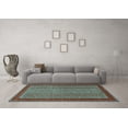 thumbnail image 3 of Ahgly Company Indoor Rectangle Abstract Light Blue Modern Area Rugs, 6' x 9', 3 of 4