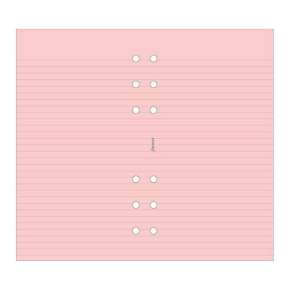 Filofax - Papers Ruled Notepaper - Pink - Personal Size