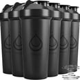 thumbnail image 1 of diliqua -6 PACK- Shaker Bottles for Protein Mixes | BPA-Free & Dishwasher Safe | 6 Large 24 oz protein shaker bottle | Shaker Cups for protein shakes | Blender Shaker Bottle Pack, 1 of 5