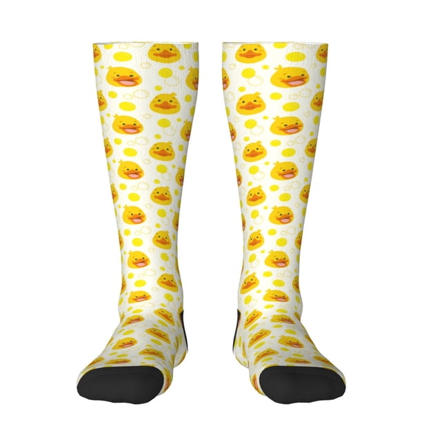 Balery Ducky Cartoon Calcetines novedosos Calcetines deportivos Calcetines hasta la rodilla Calcetines de algodón Calcetines originales y geniales