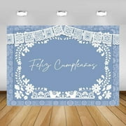 Feliz cumpleaos Backdrop Dusty Blue Cie-lito Lin-do Birthday Photography Background Mexican Talavera Birthday Party Decorations Banner Photo Supplies
