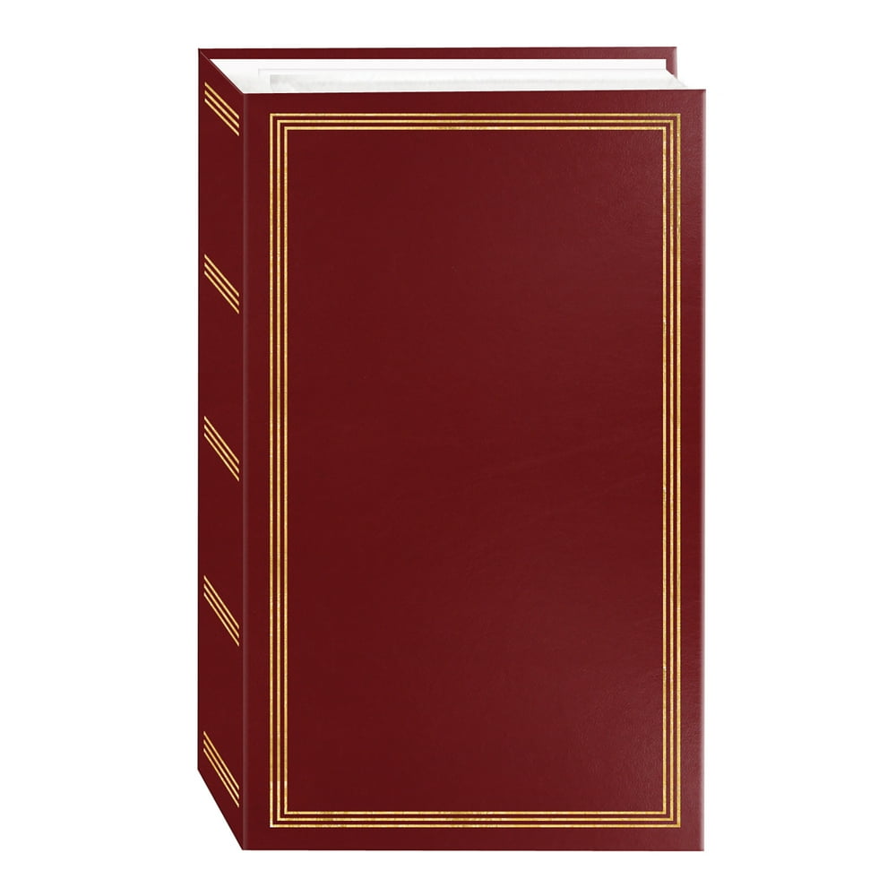 Pioneer Photo Albums 3Ring 504 Pocket 4x6 Photo Album, Burgundy Red