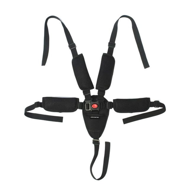Cinturón De Seguridad Ajustable Para Silla De Bebé Cinturón Para Silla De Comedor Infantil Para Silla Alta Negro perfke cinturón de cinco puntos